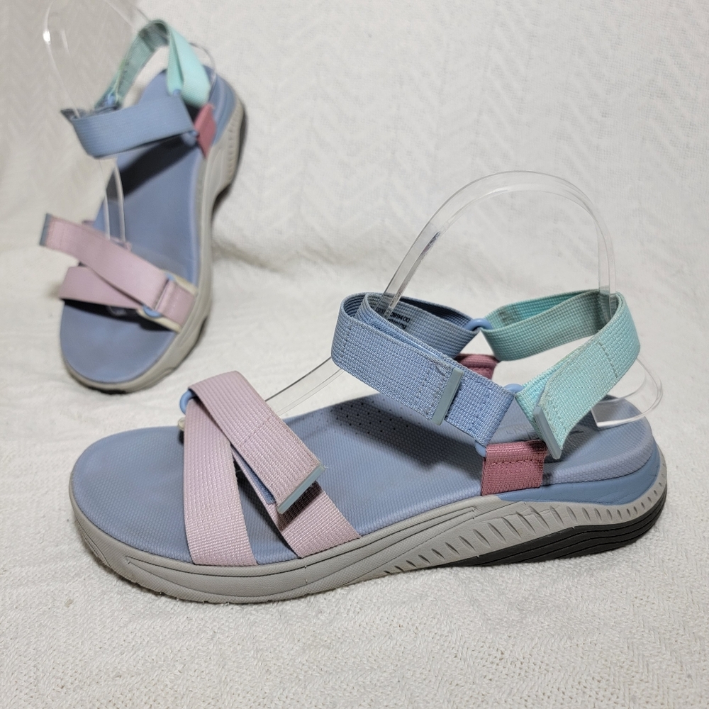 Dansko Racquel Fully‎ Adjustable Sport Sandal for Women Sky Multi Size 40 9.5-10